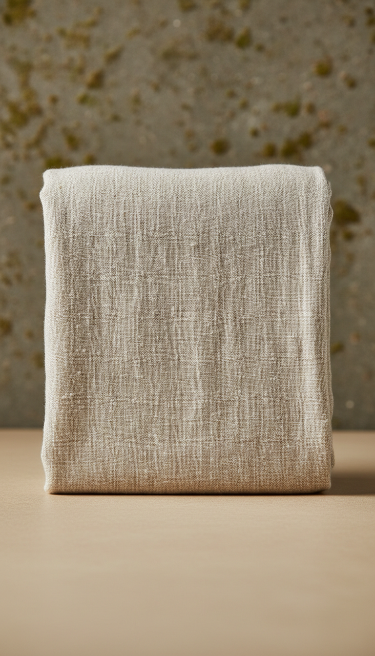 Textured Oat Linen Throw Blanket