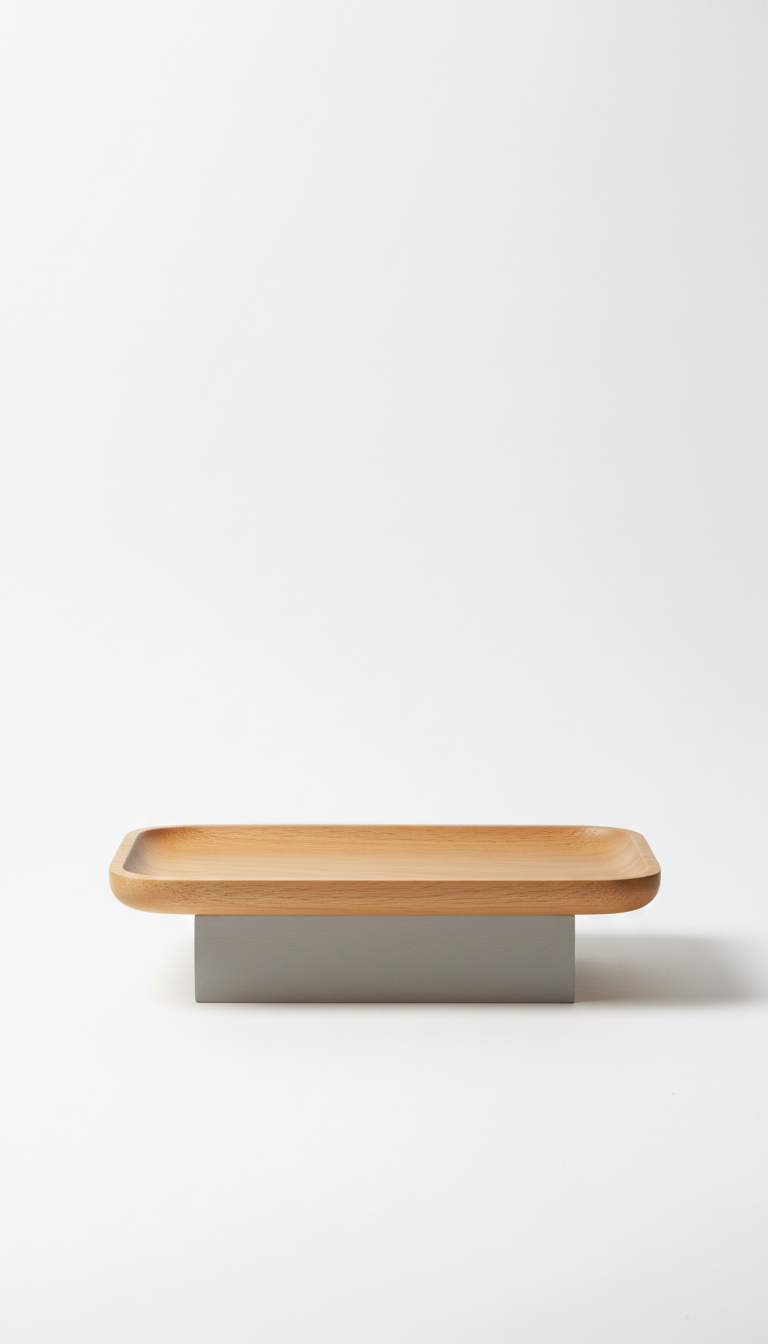 Minimalist Wooden Tray In Ash Grain